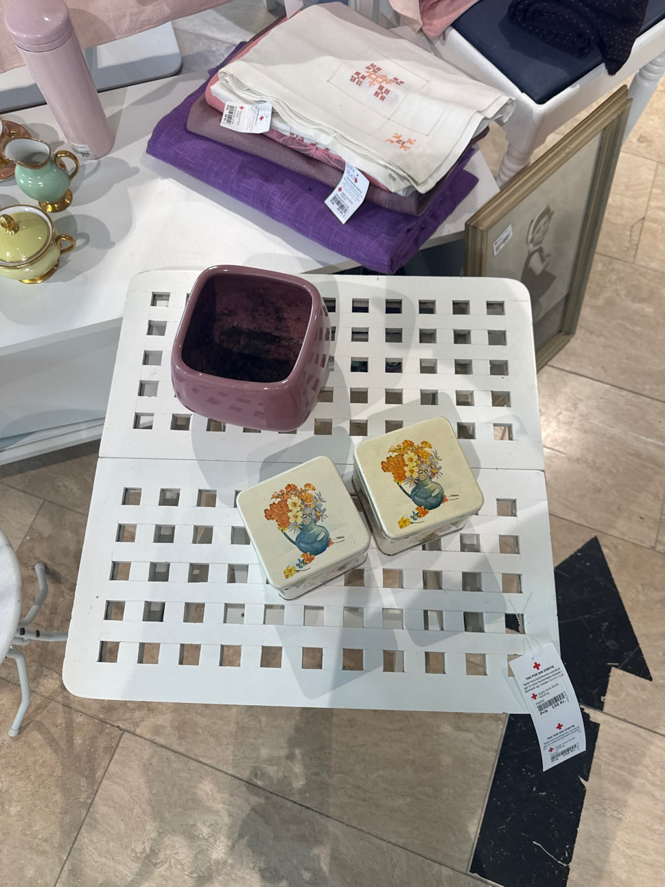 Foldbar bord i hvid
