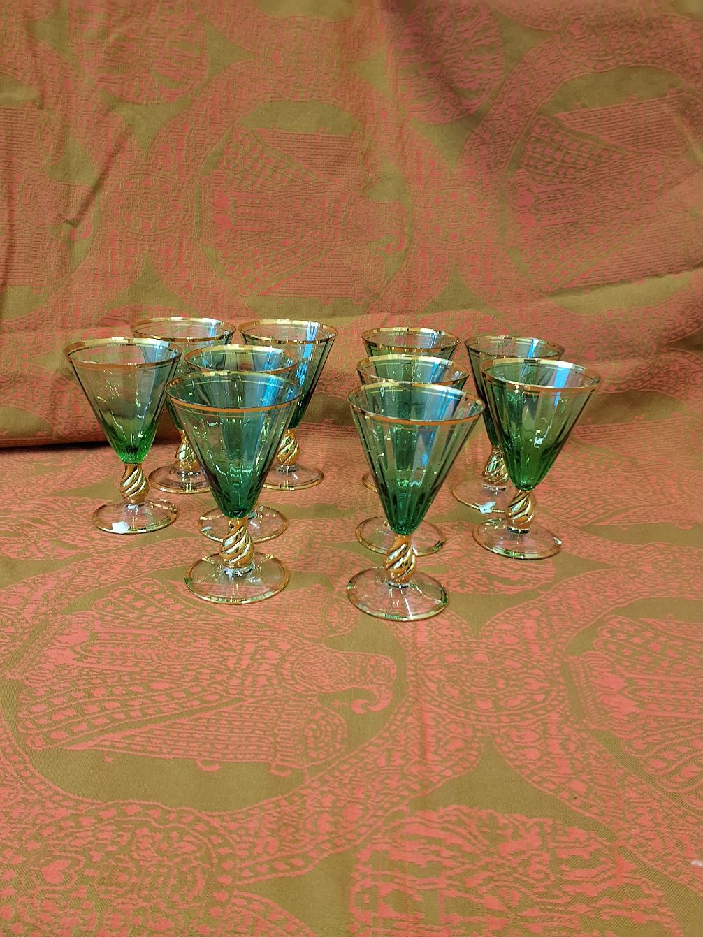 Grønne hvidvins glas