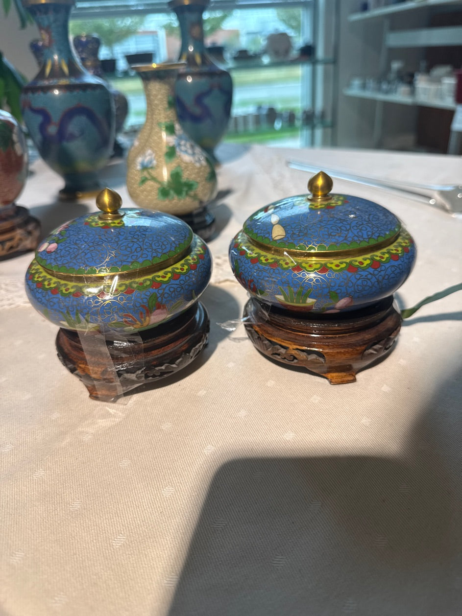 kinesisk cloisonné Blå