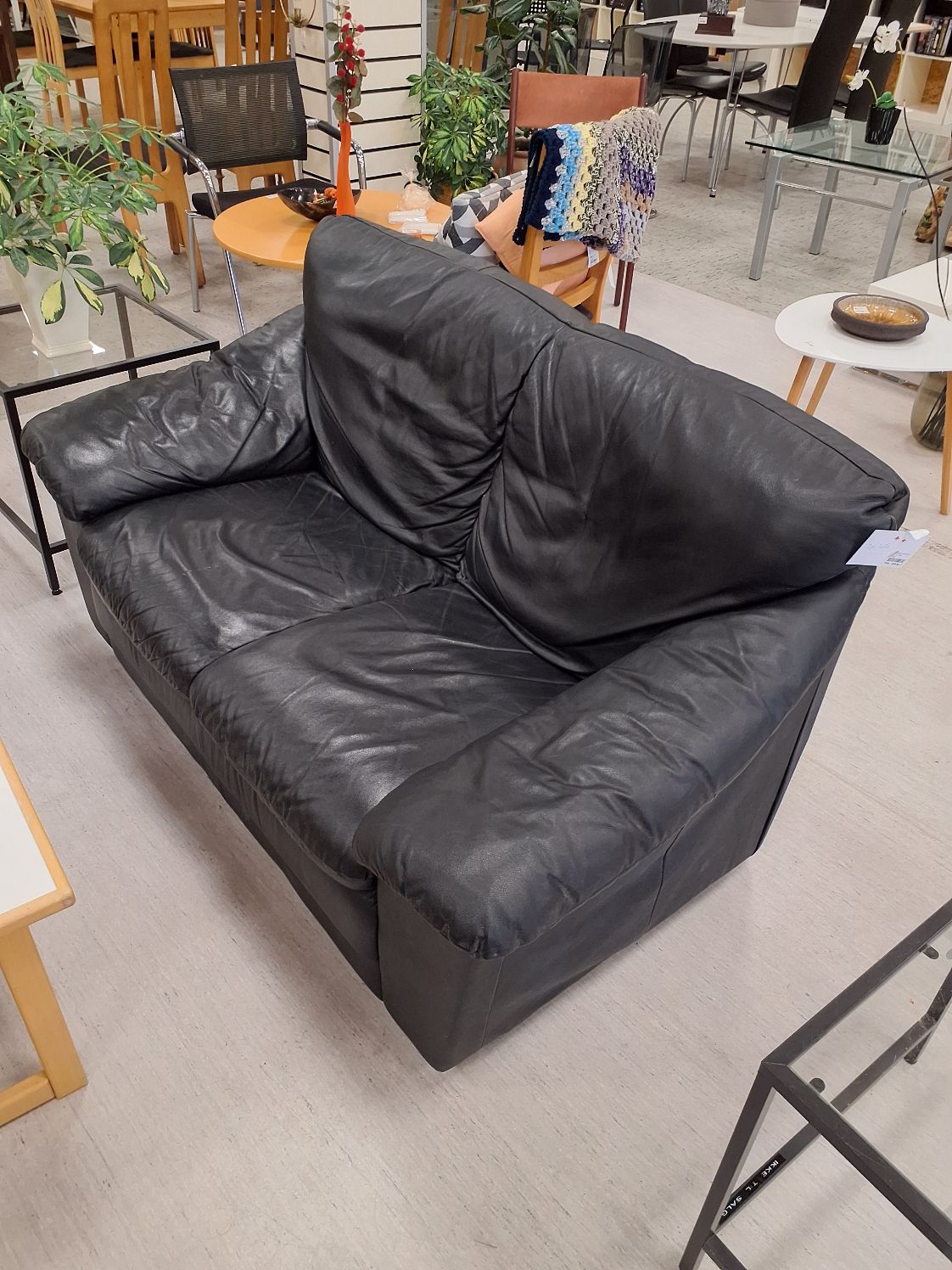 Sort sofa 2-pers