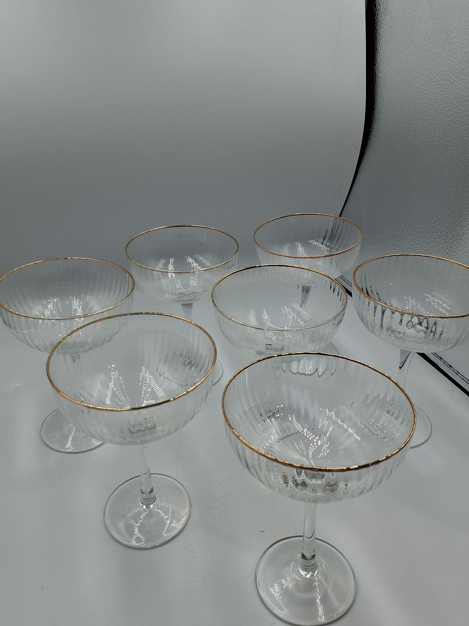 7 stk Palermo gold cocktail glas