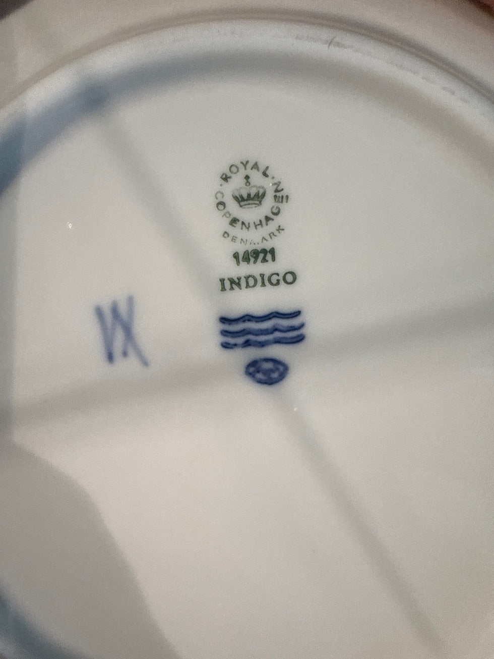 Desserttallerken blå stribe "Royal Copenhagen"