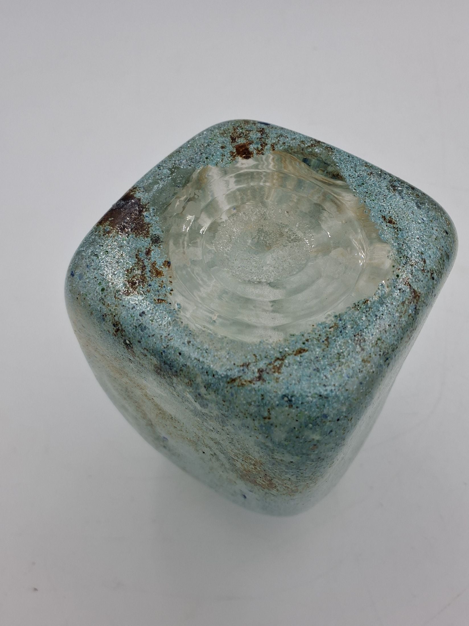 Motzfeldt turkis firkantet vase