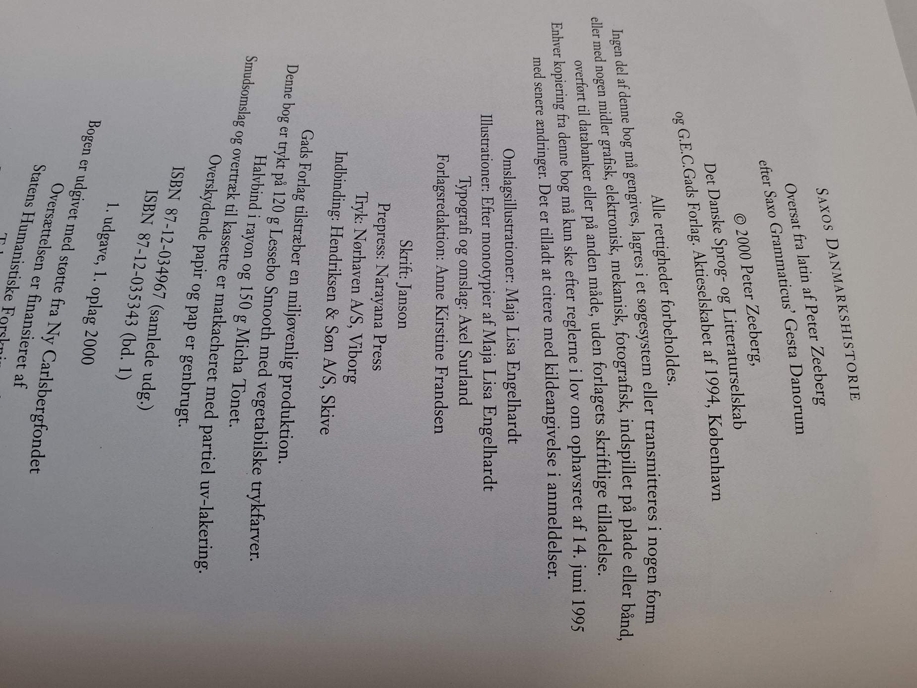 Saxos Danmarks Historie 1+2