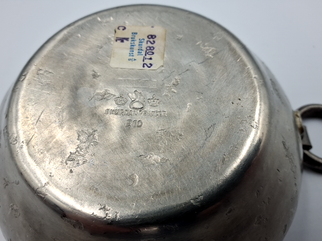 Vintage Håndlavet tin skål fra Skurdal