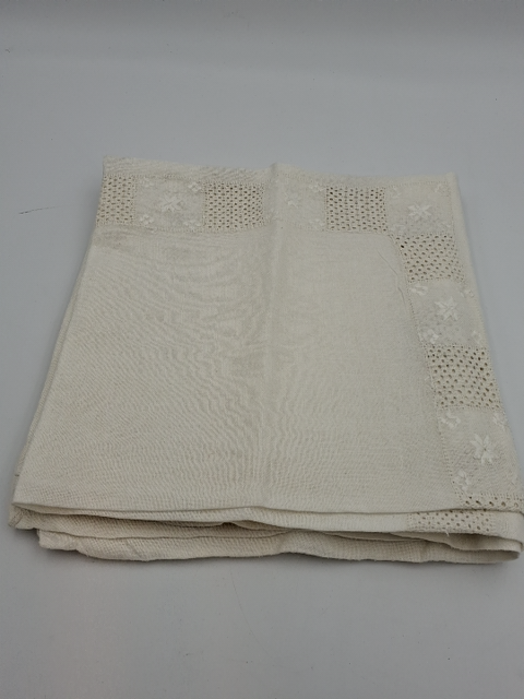Vintage broderet hørdug