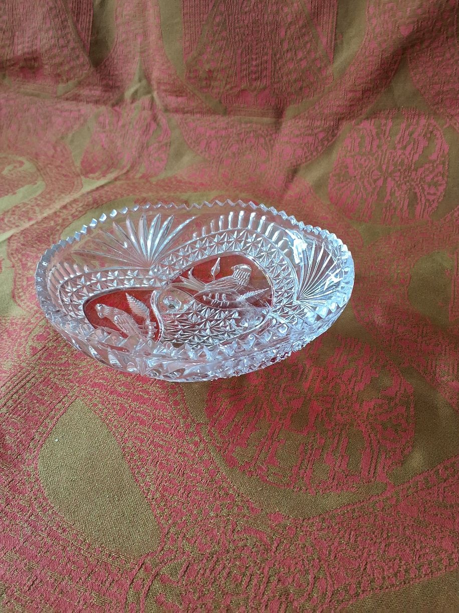 Hofbauer-krystal, Red Bird Cristal selection. Skål i Bayersk krystal.