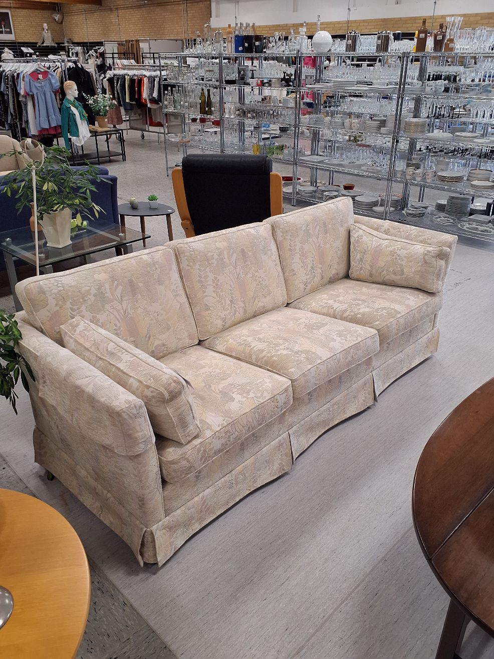 Blomstret 3-pers sofa