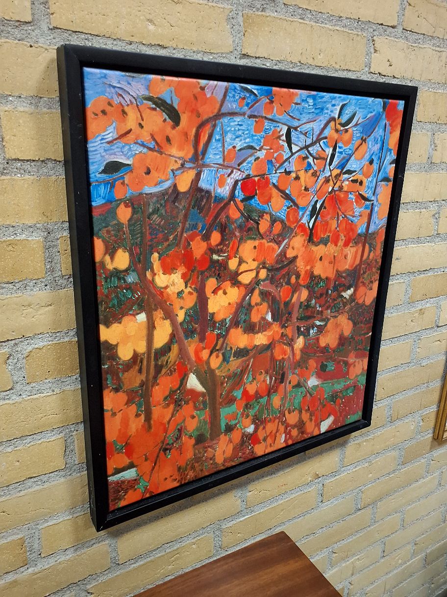 Maleri: Orange bær efterår