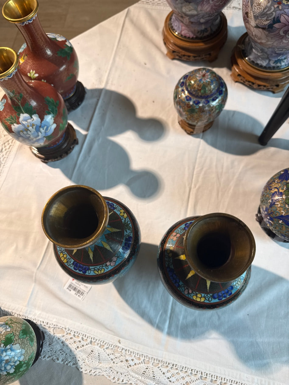 kinesisk cloisonné M. Drage