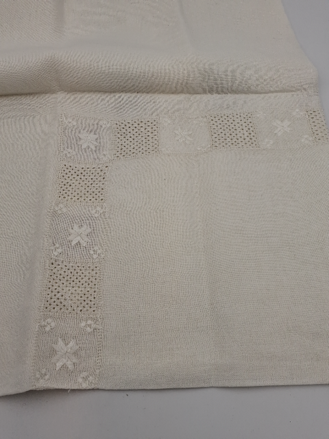 Vintage broderet hørdug