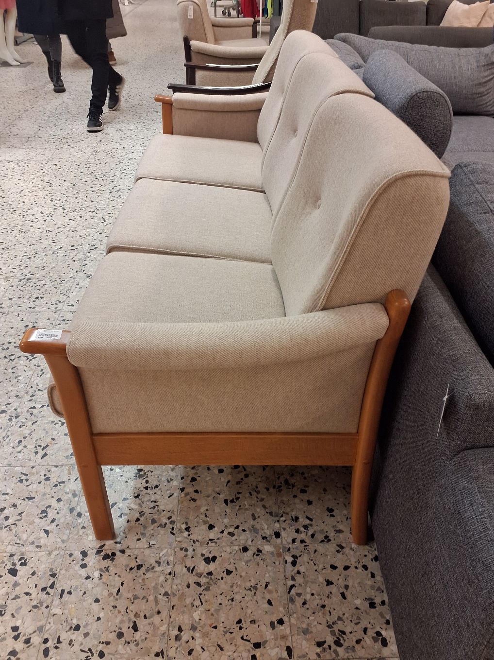 3 personers sofa beige