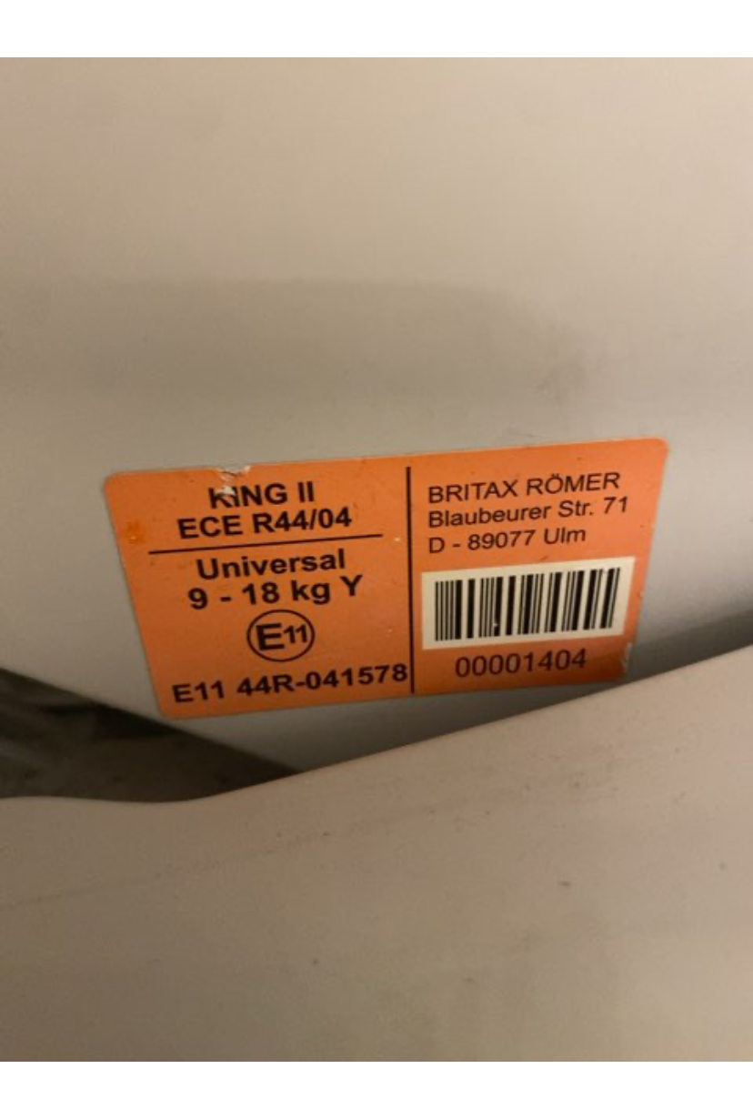 Rømer Britax King 2 ATS / LS barnestol