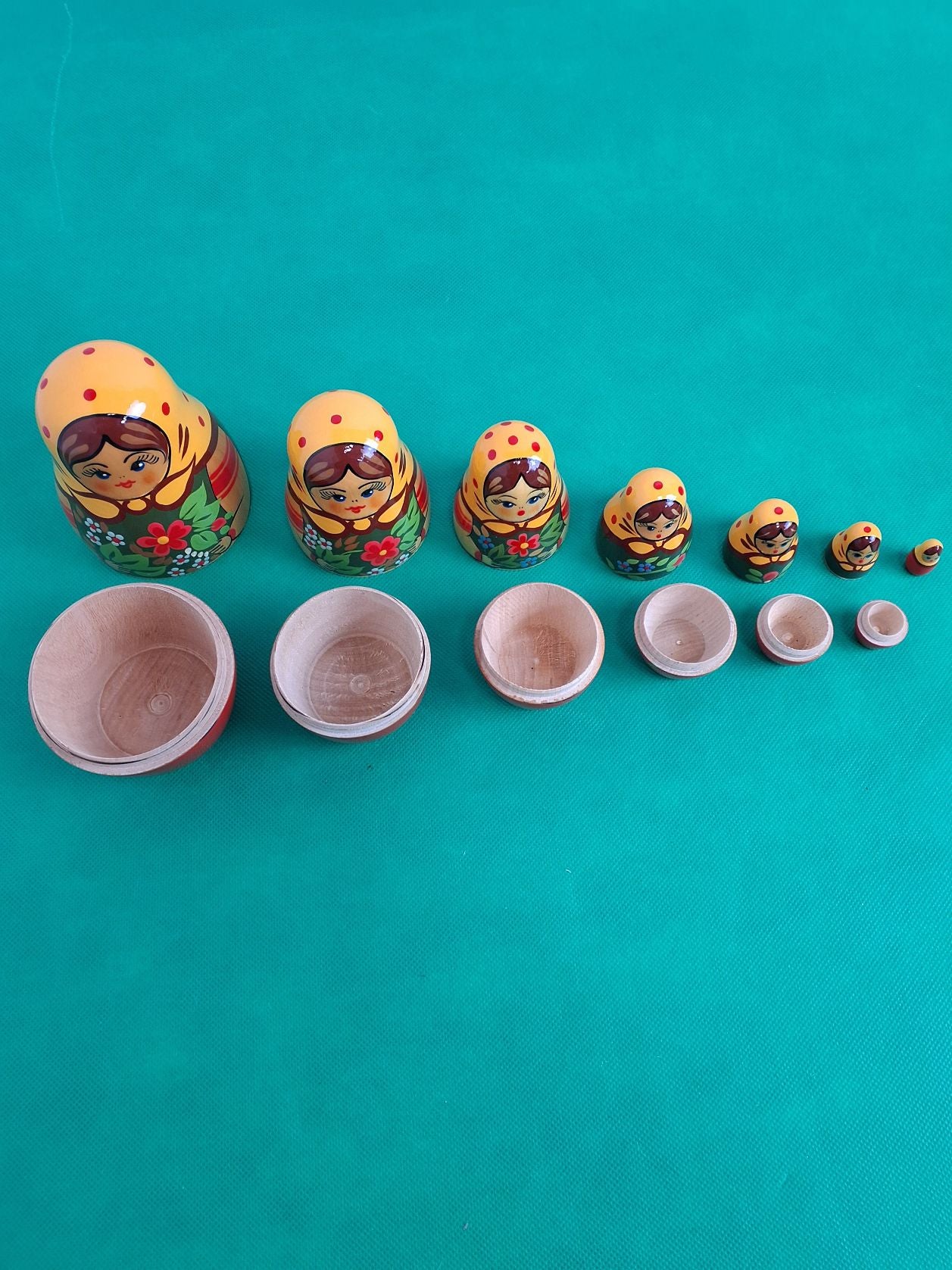 Traditionel Babushka 6 dukker