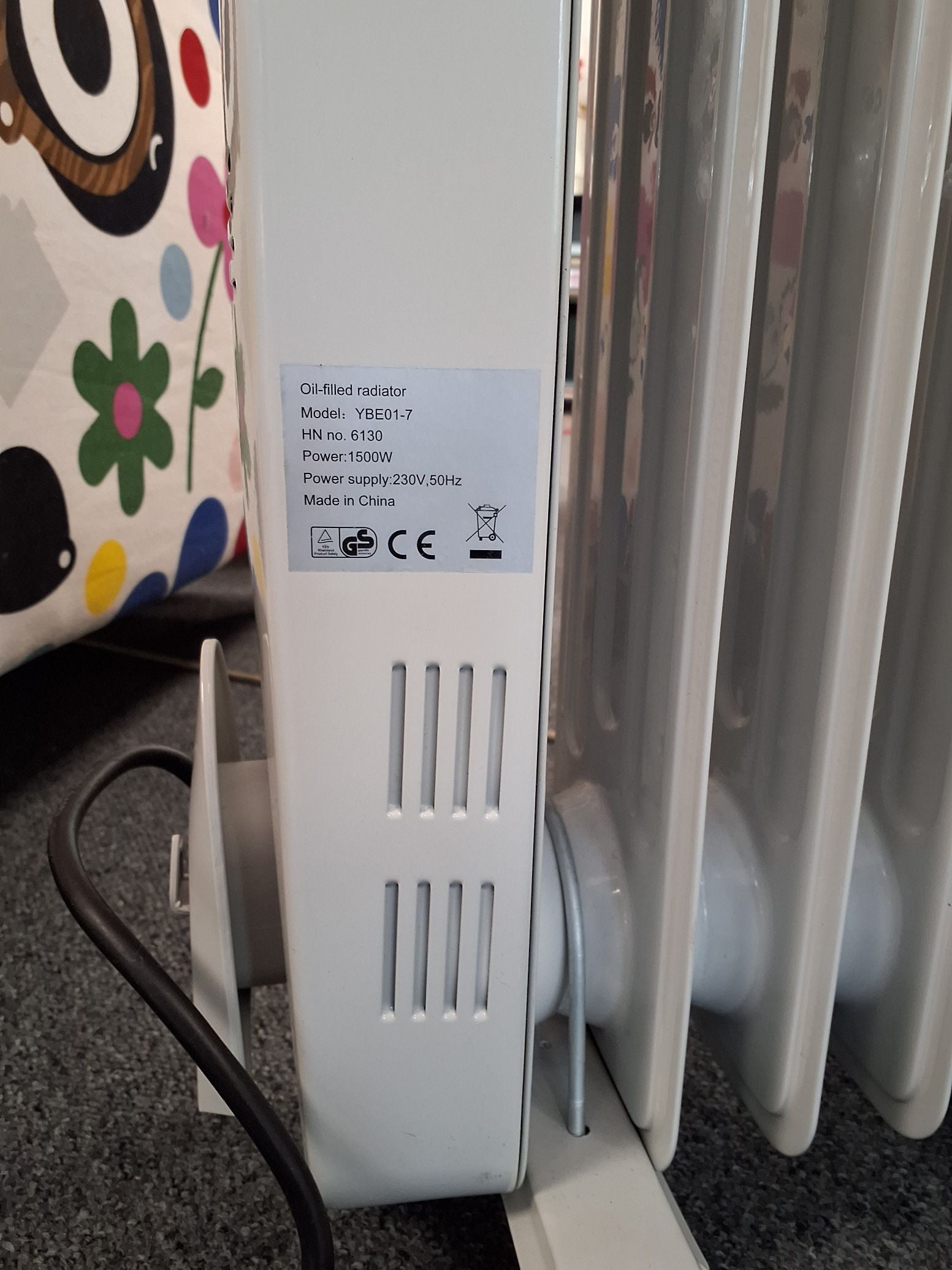 Hearmax oliefyldt el-radiator på hjul
