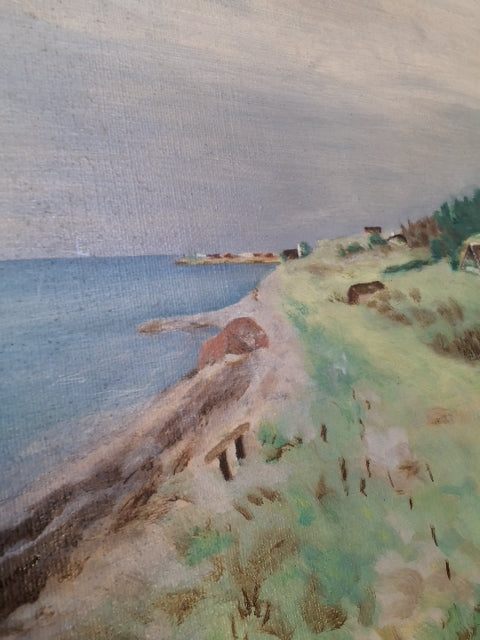 Maleri: Langs stranden