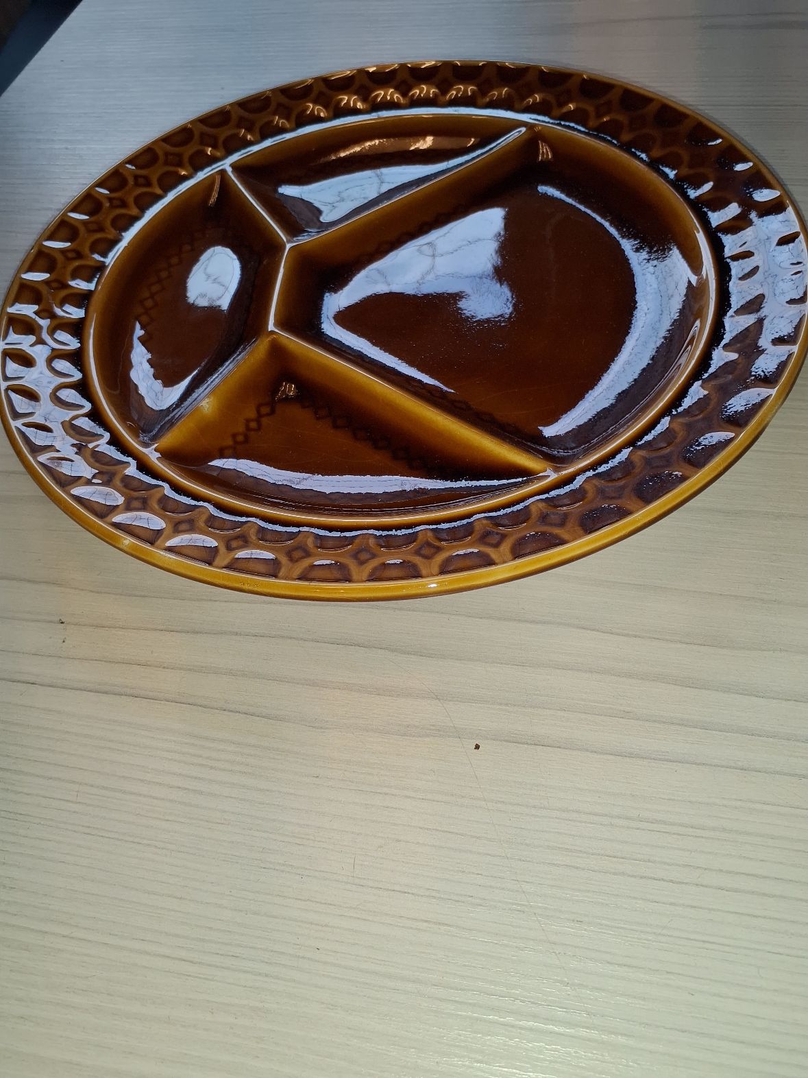 Vintage fonduetallerken Frankrig
