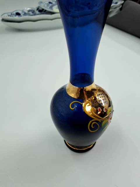 Blå murano vase