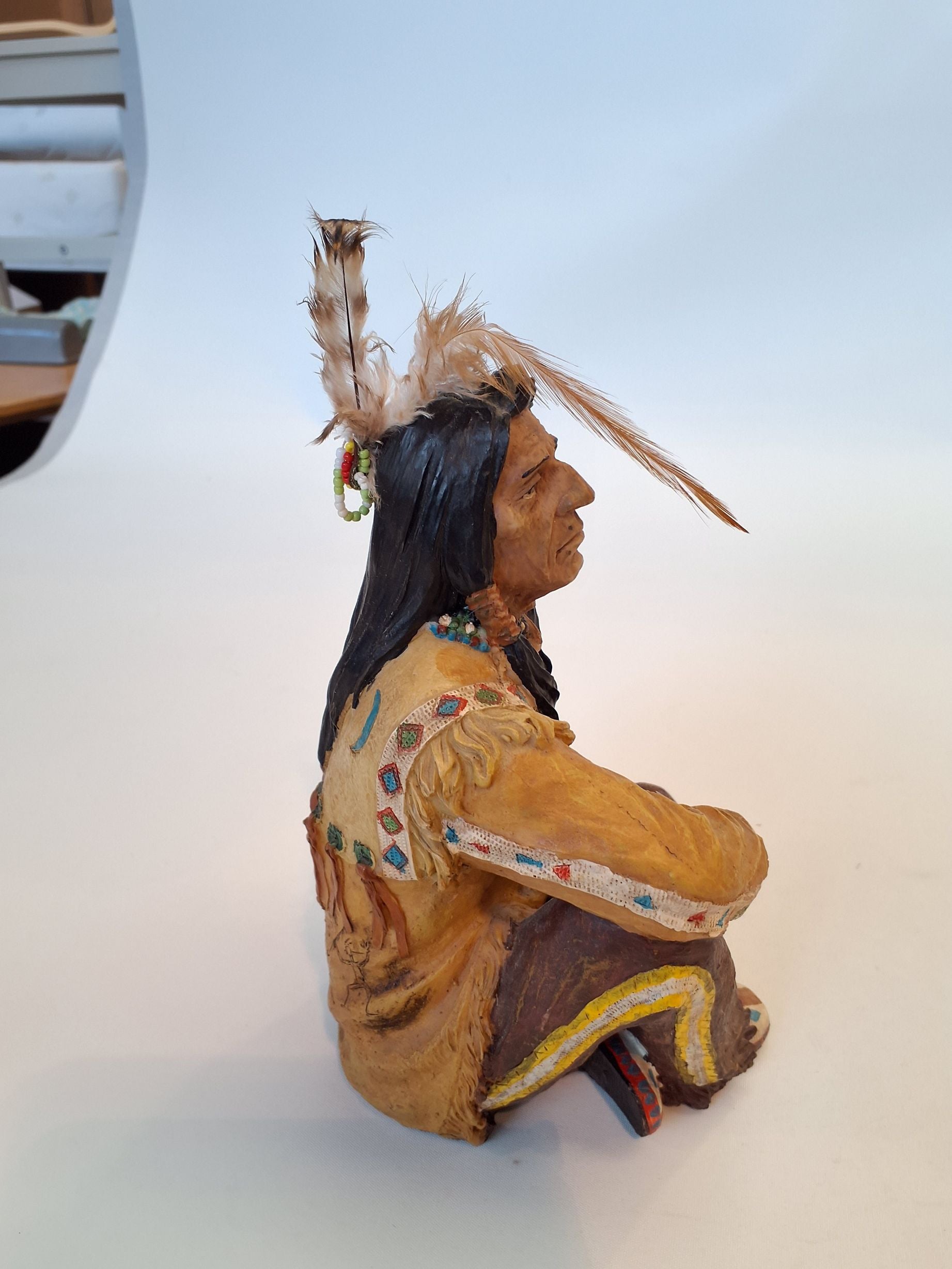 India ner med fjer-figuer