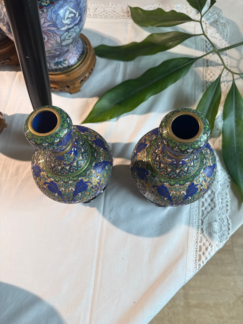kinesisk cloisonné Guld/blå