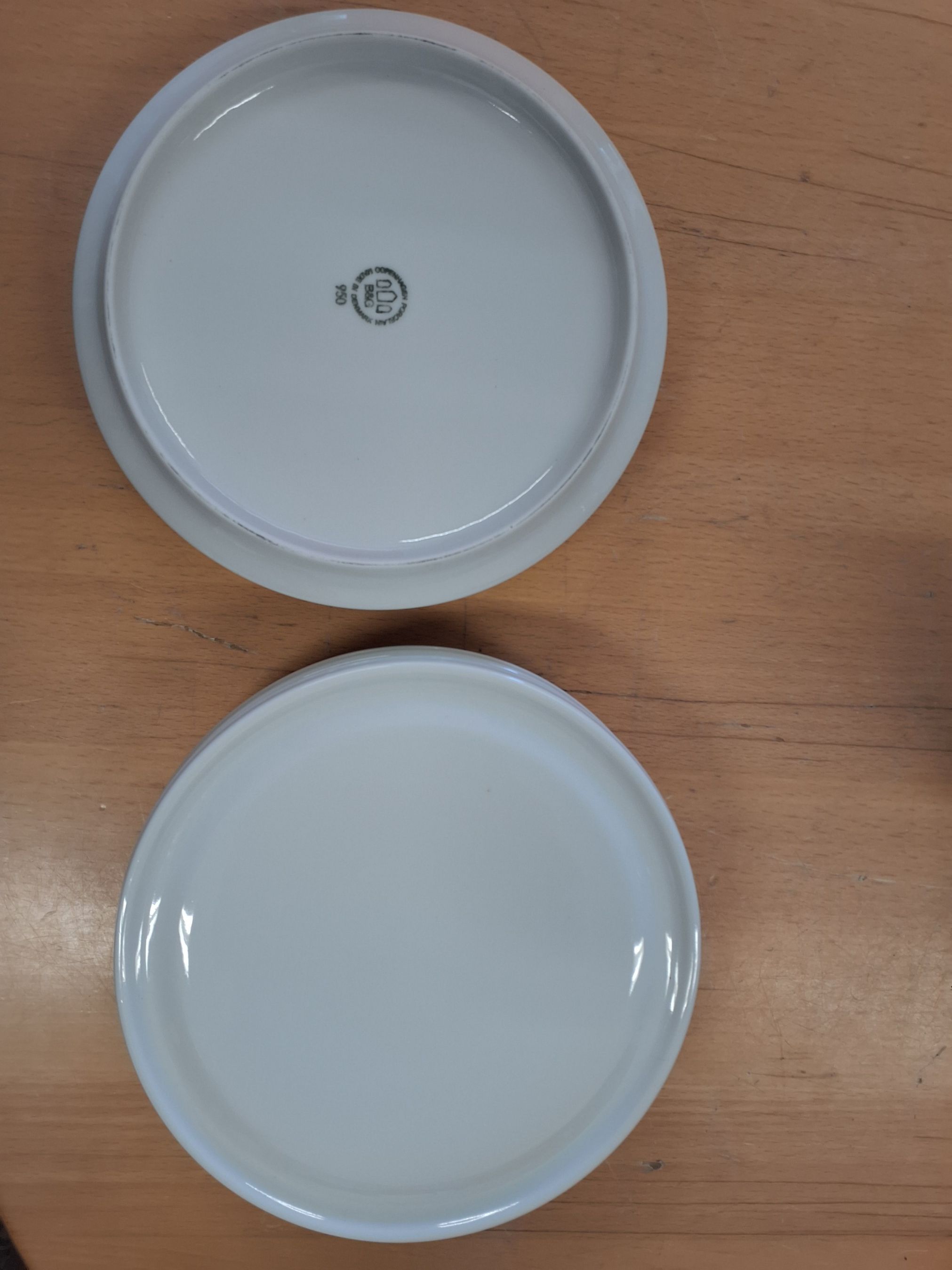 B&G hvid porcelænssmørebrik model 950 6 stk