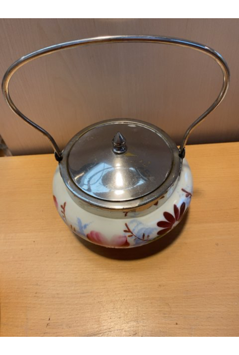 Opal glas krukke