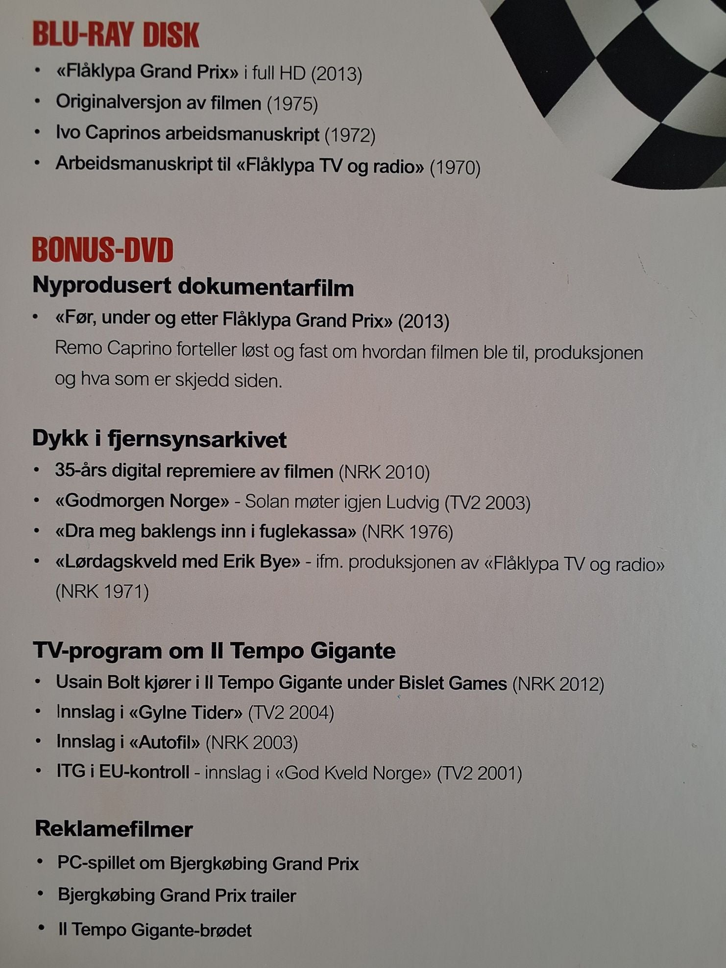 Blu-ray Bjergkøbing Grand Prix Collectors edition