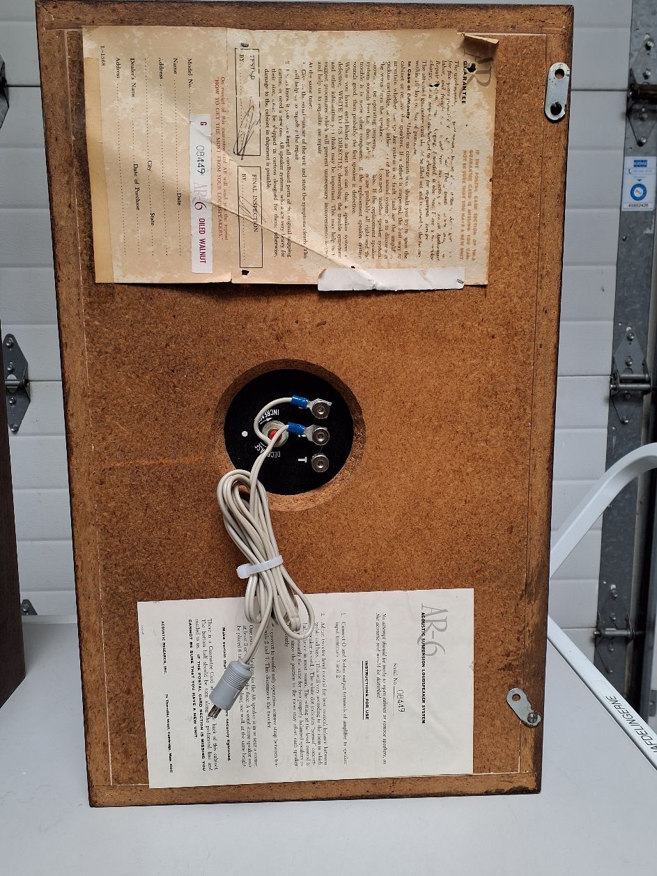 Vintage højtalere AR-6