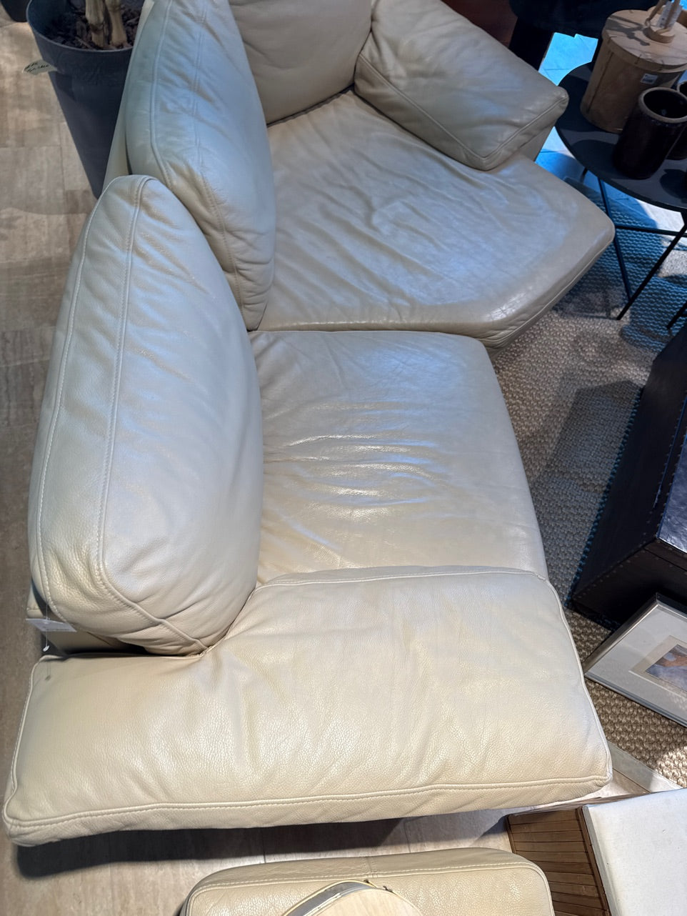Læder sofa med buf