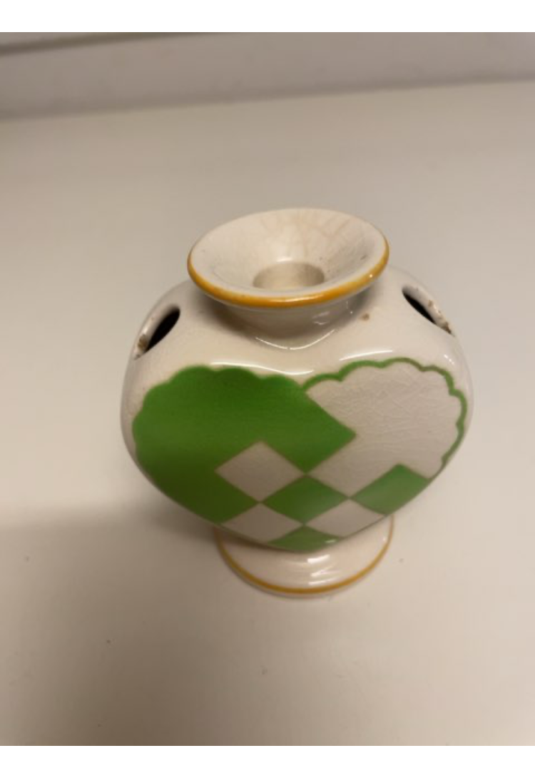 Aluminia hjertevase i lys grøn