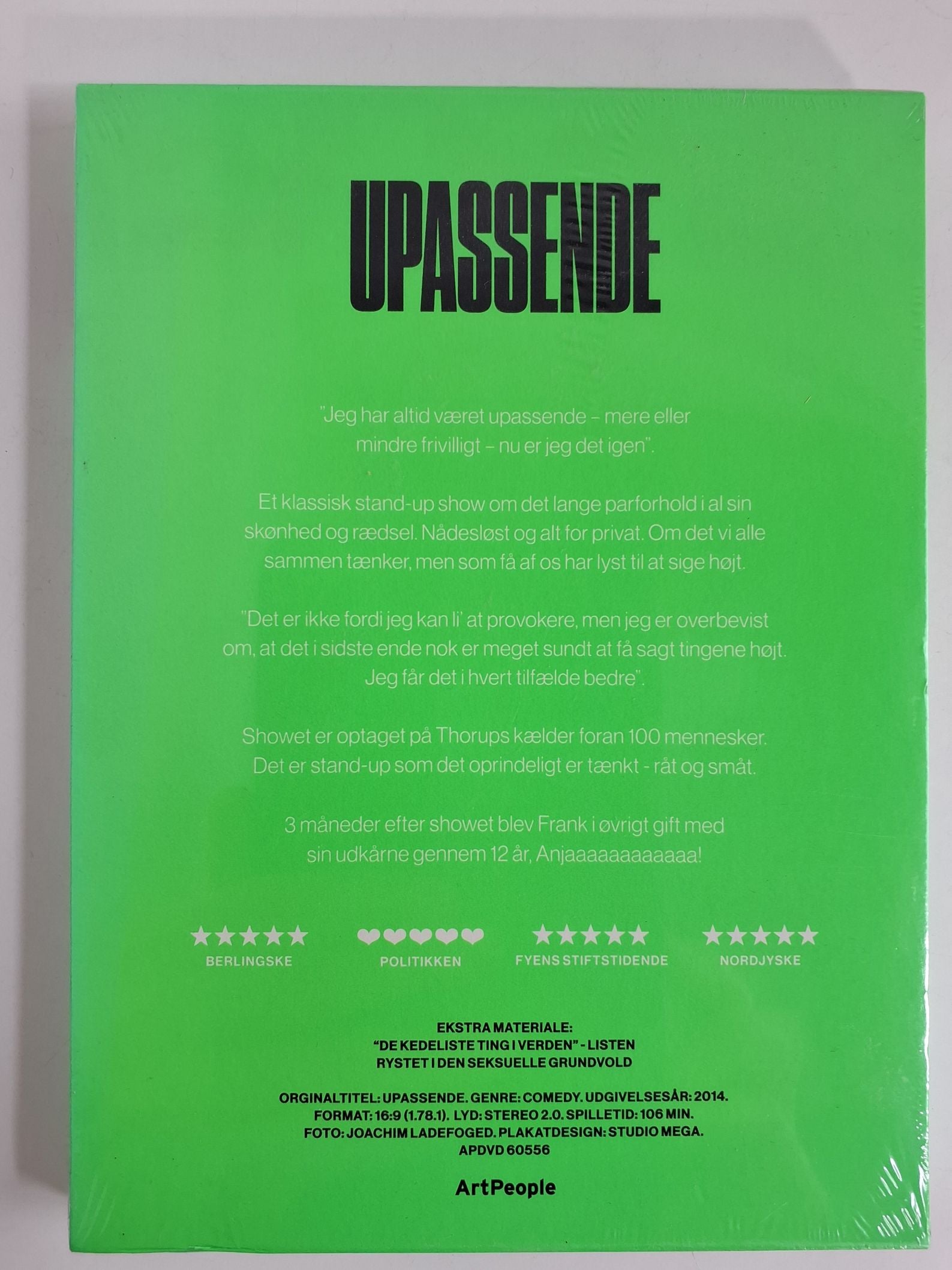 Dvd: Frank Hvam "Upassende"