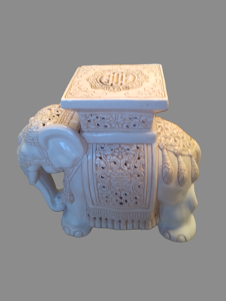Porcelæns elefant stor