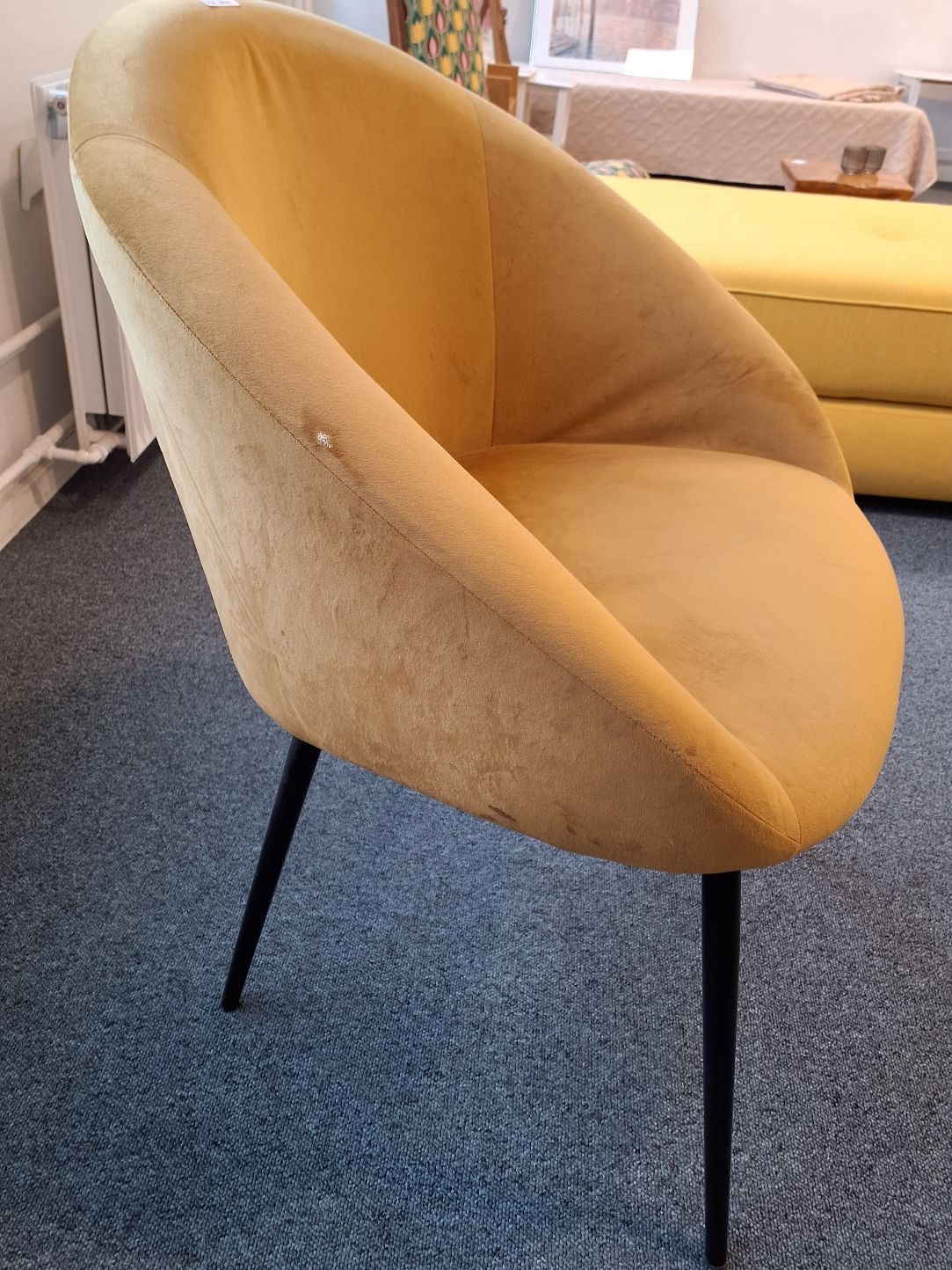 Velour lænestol