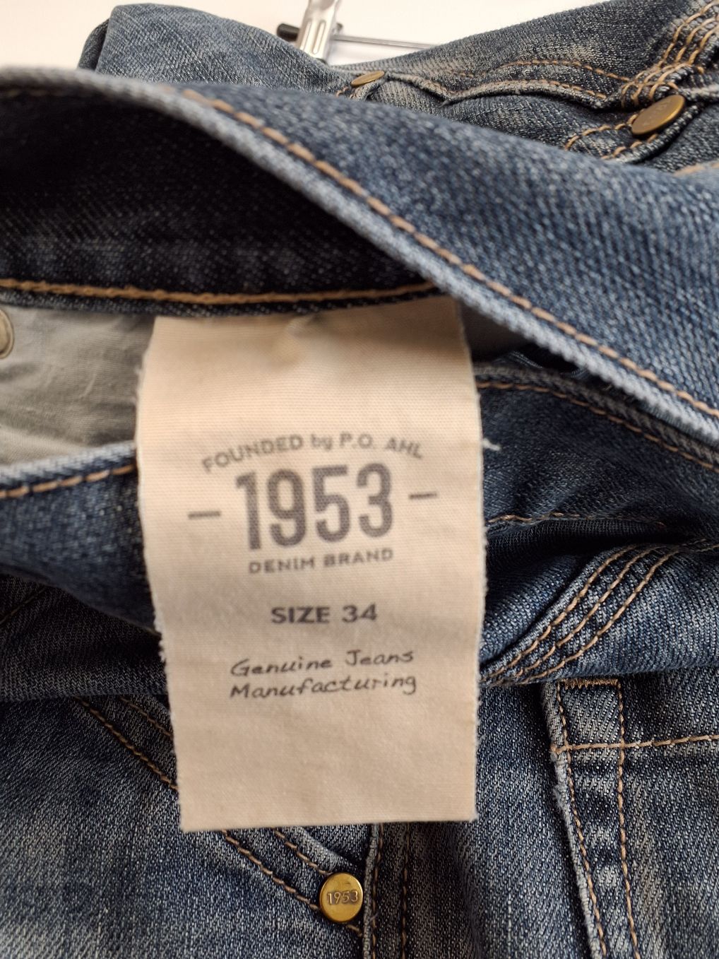 Founded by P.O.Ahl 1953 Denim Shorts