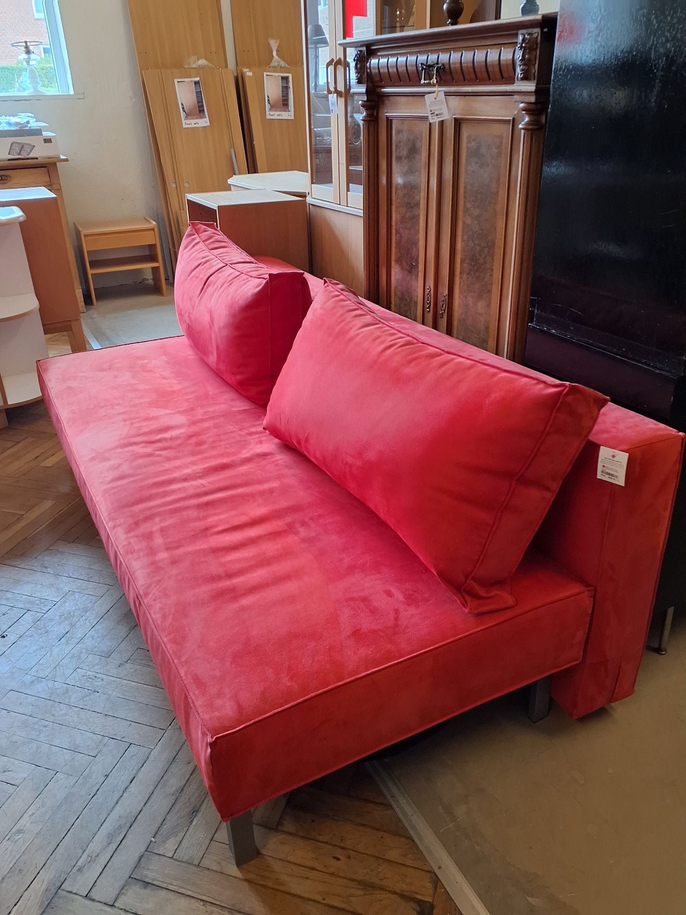 Rød sovesofa