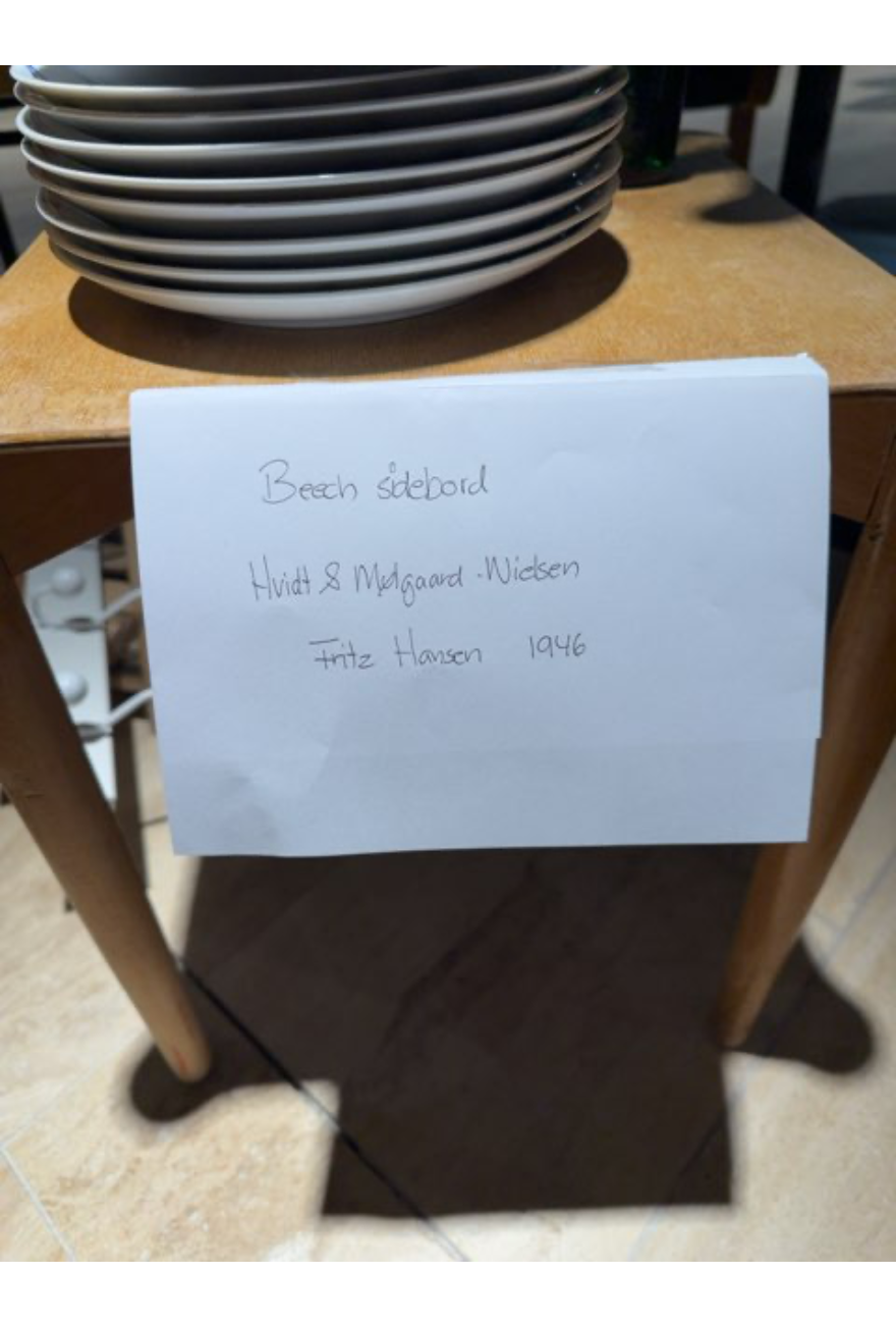 Beech Sidebord "Fritz Hansen 1946"