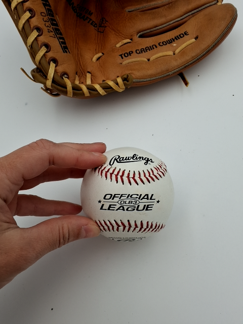 Baseball handske og bold
