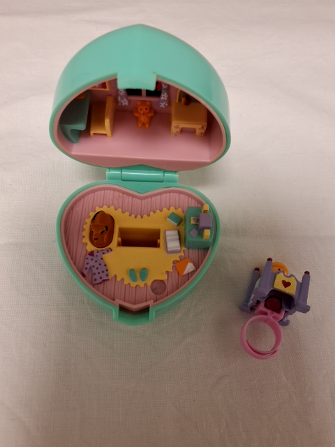 Polly pocket - lille hjerte, vintage model fra 1991