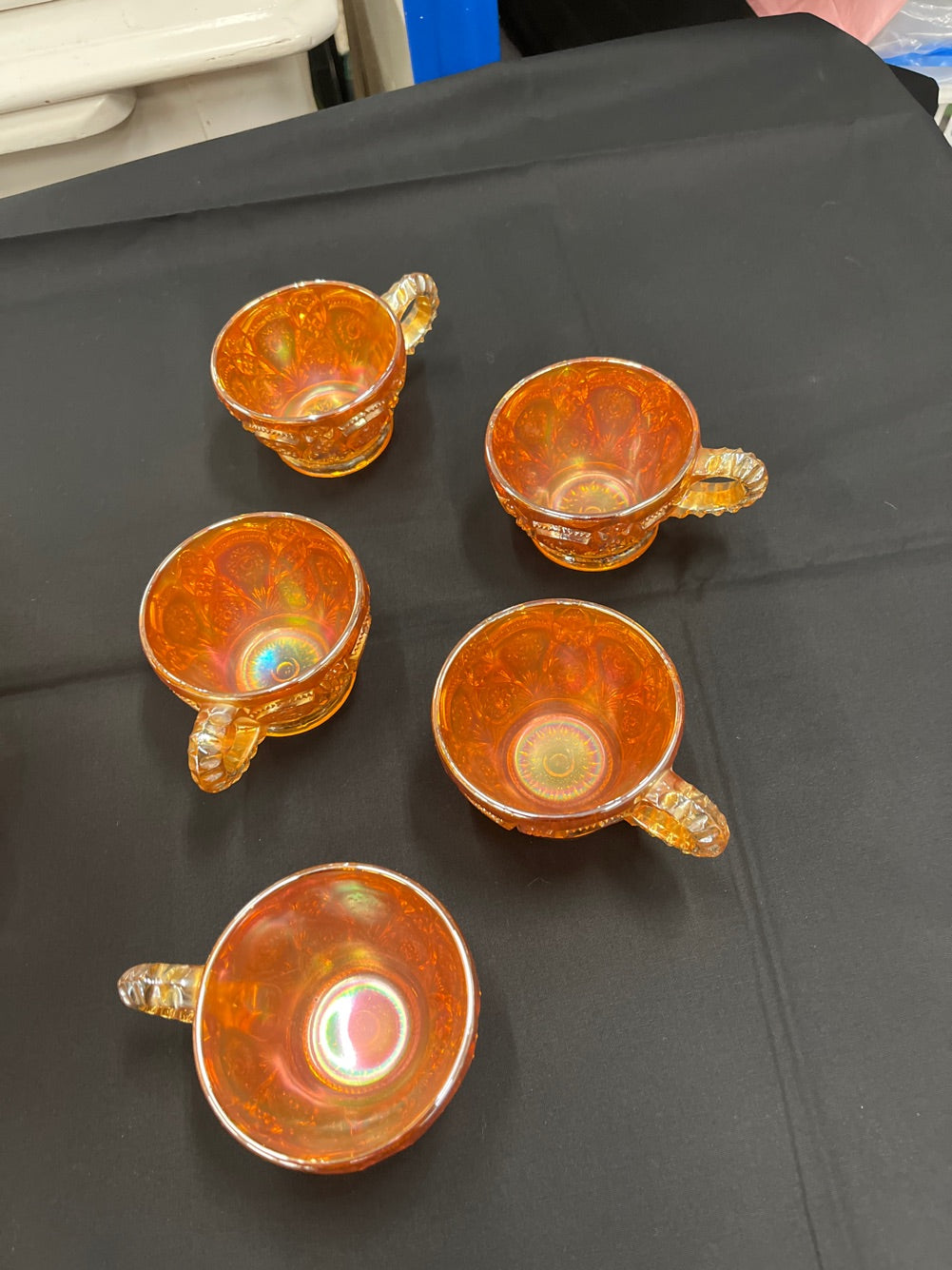 Glas bowle med 5 kopper
