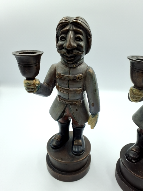 2 lysholder Figur fra USA Bronce