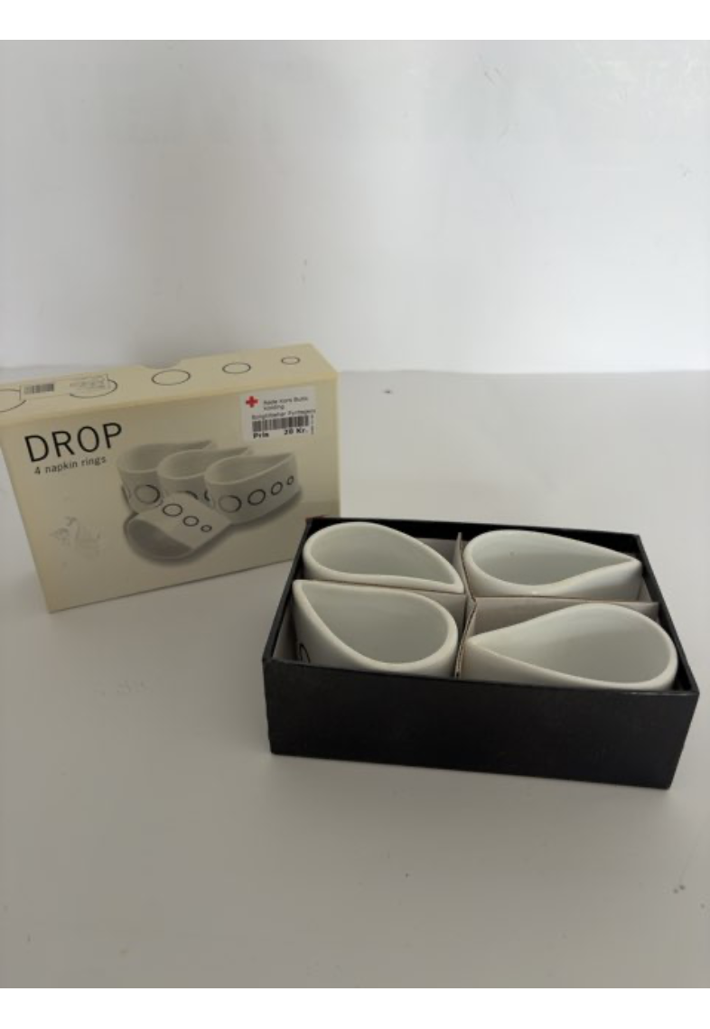 4 Drop servietringe