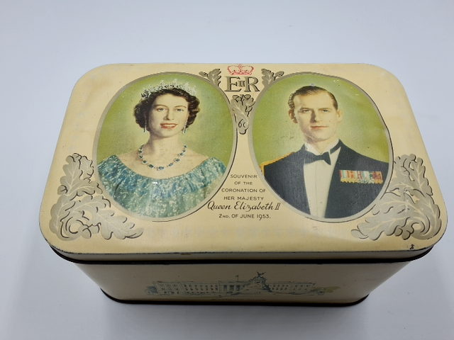 Souveniræske Dronning Elisabeth II & Pring Philip