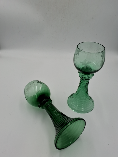 4 stk. Grønne glas