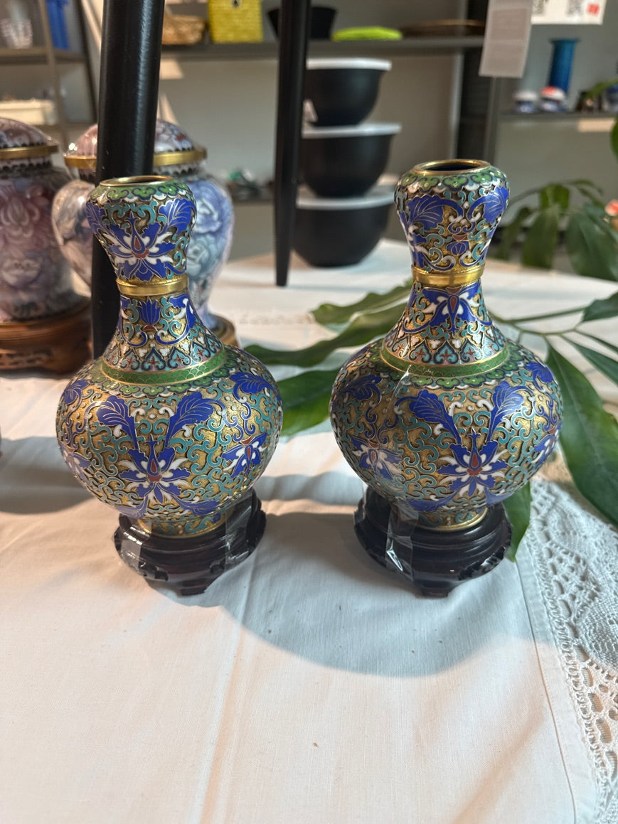 kinesisk cloisonné Guld/blå