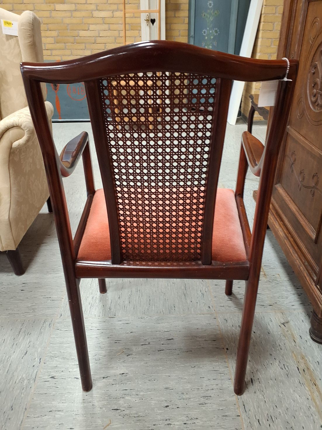 Retro lænestol rød