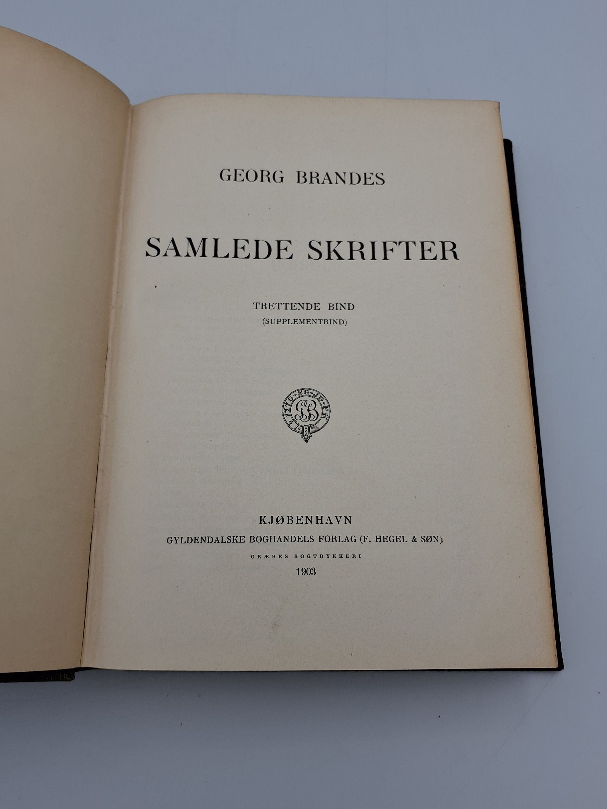 Bog: Georg Brandes: Samlede Skrifter bd 1 - 13