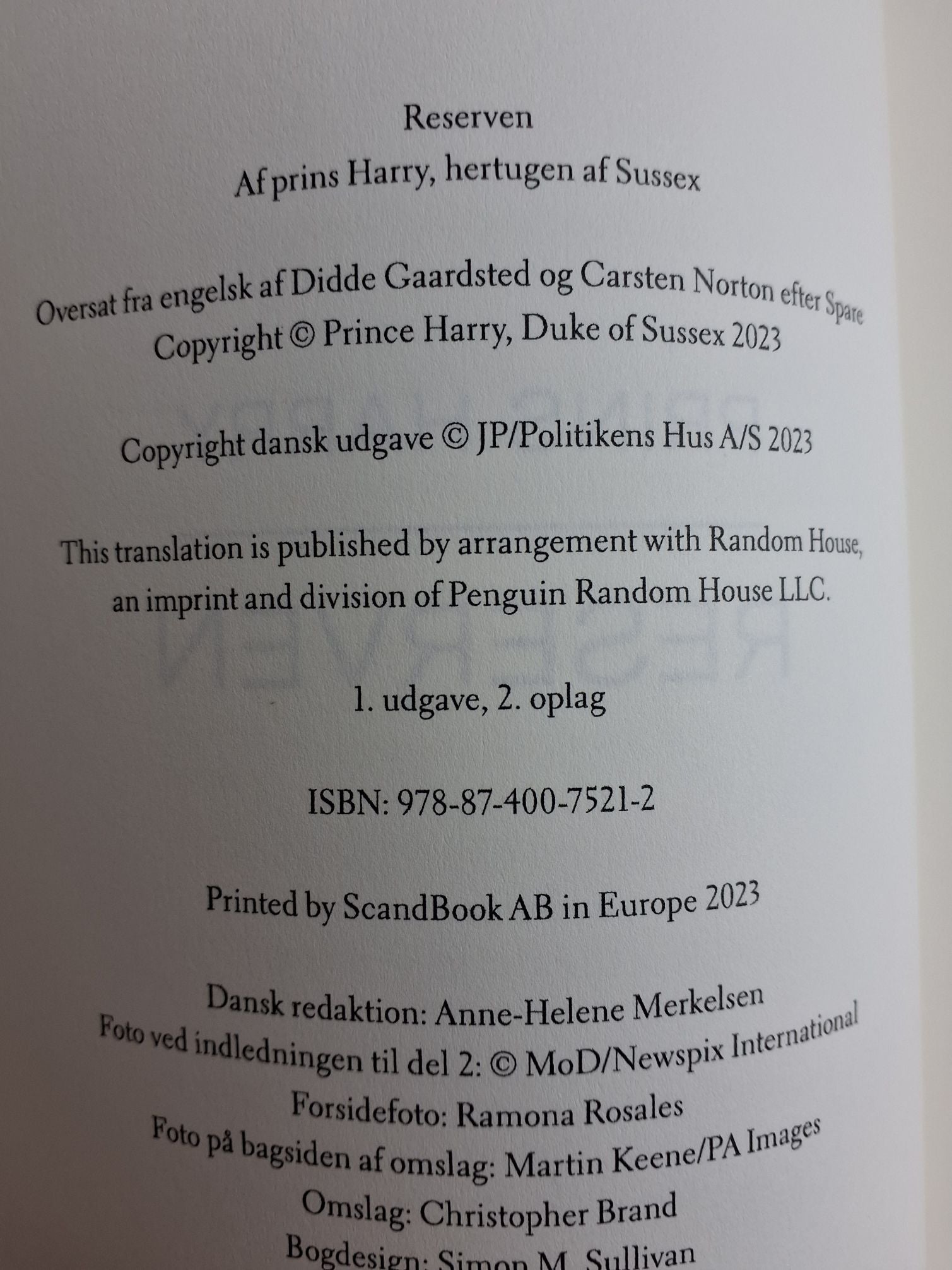 Bog: Prins Harry "Reserven"