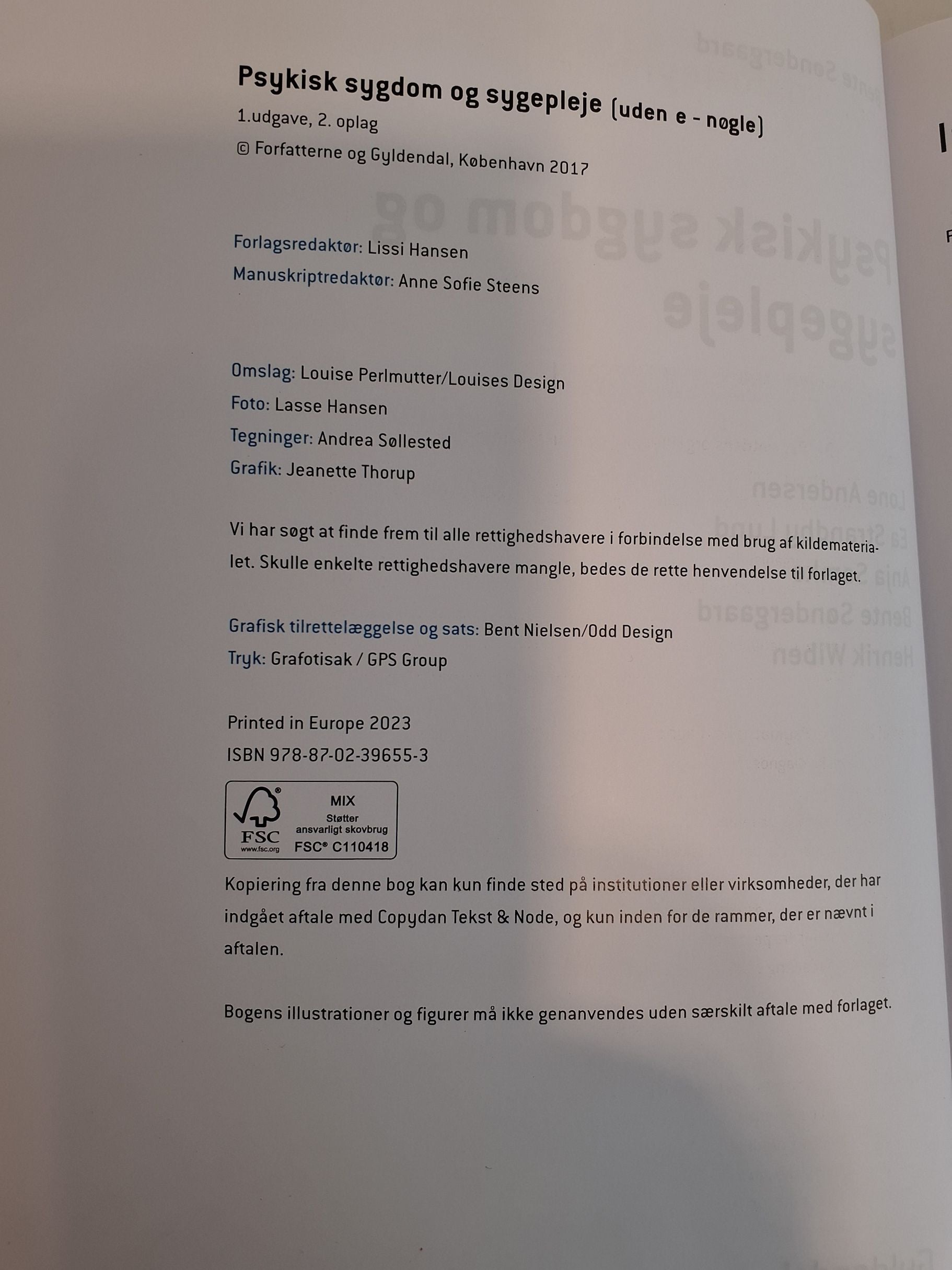 Psykisk sygdom og sygepleje
