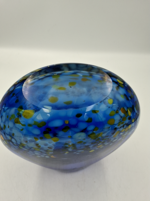Blå glas vase
