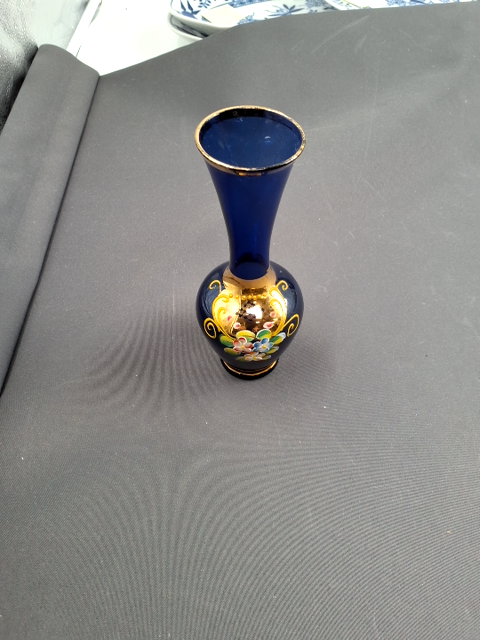 Blå murano vase